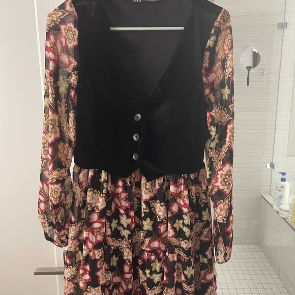 Zara Combination Vest Dress - Picture 1 of 3